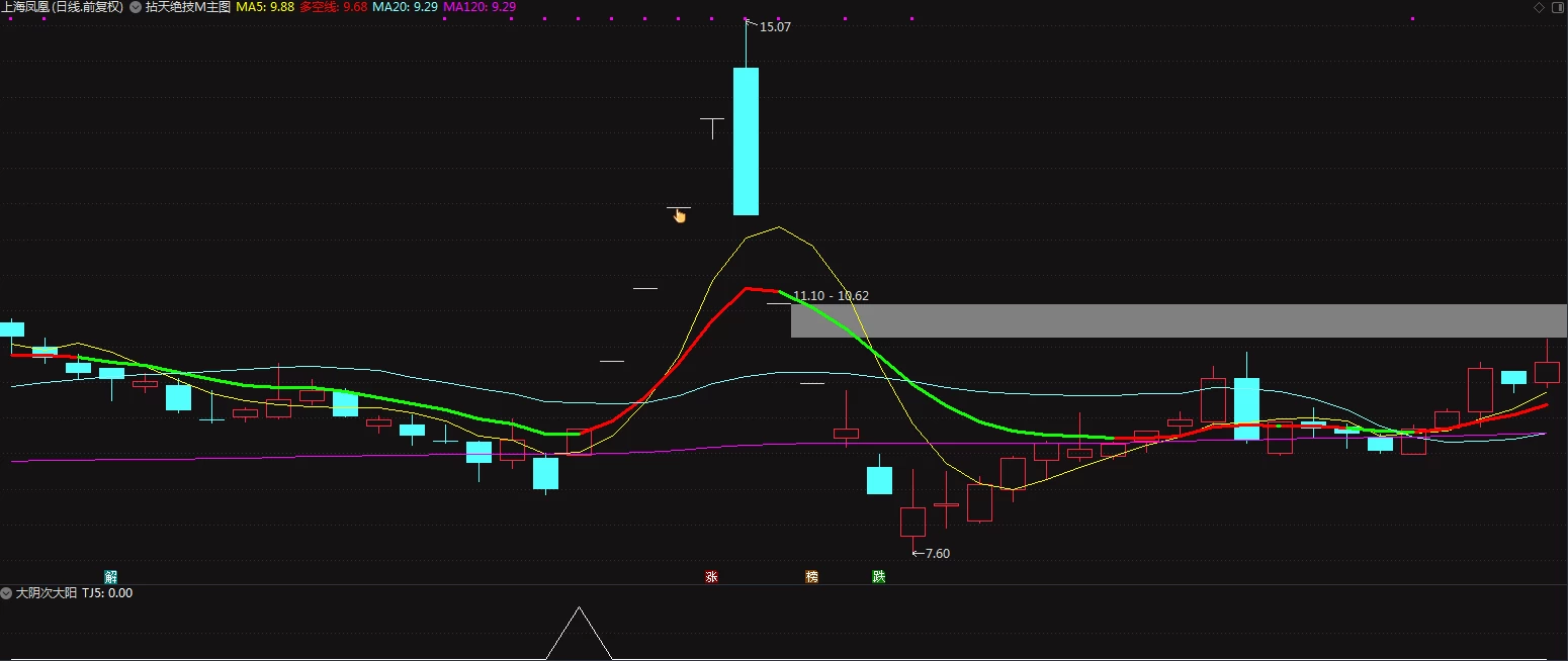 涨停缩量极大阴次大阳 副图/选股 成功率95%